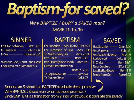 Why be Baptized? examine the scriptures