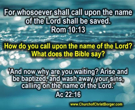 How do you call on the name of the Lord?