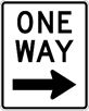 One way sign